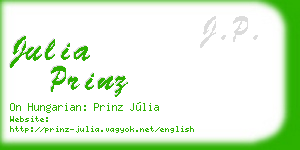 julia prinz business card